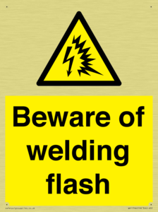 Beware of welding flash